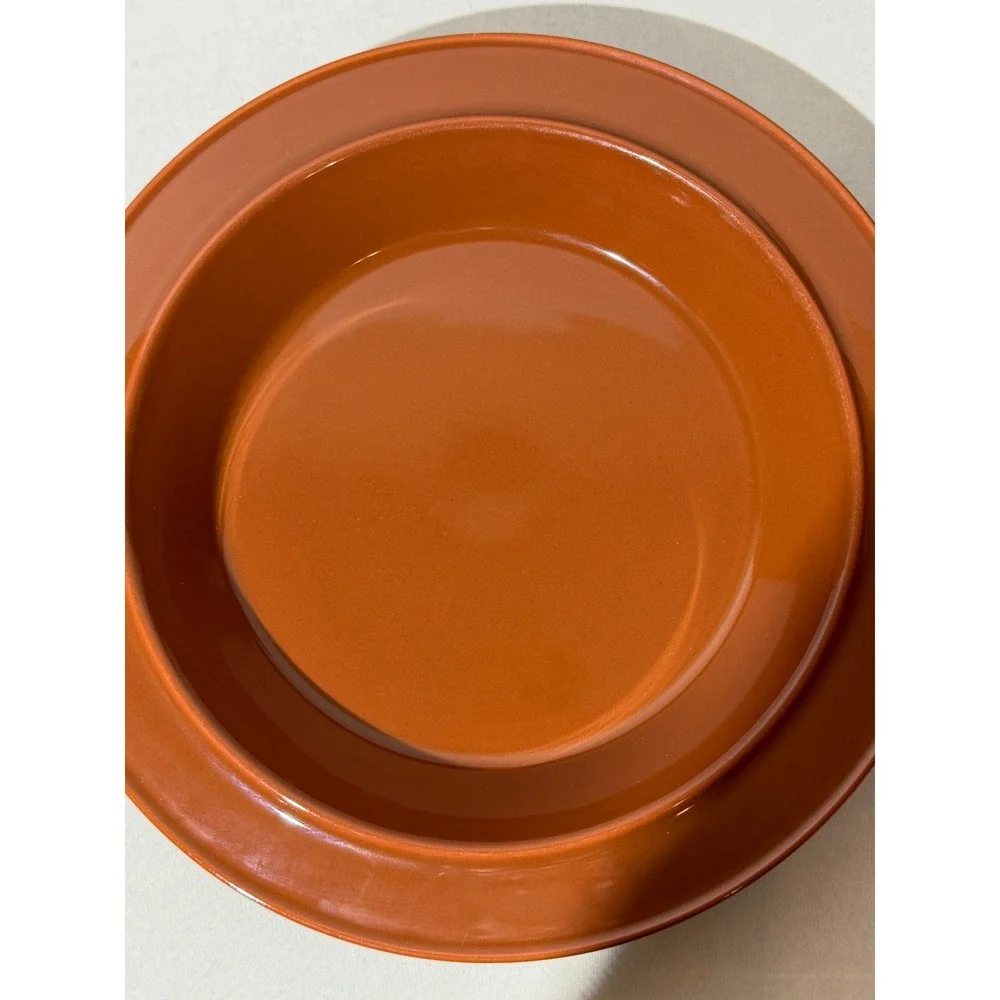 Bob Van Allen for Mikasa My Pie GX850 Terracotta Pie Plate Dish Orange Japan MCM